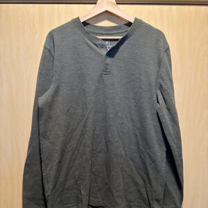 George Olive/Gray Long Sleeve Henley